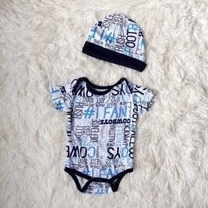 Dallas Cowboys 6 months onesie set with hat